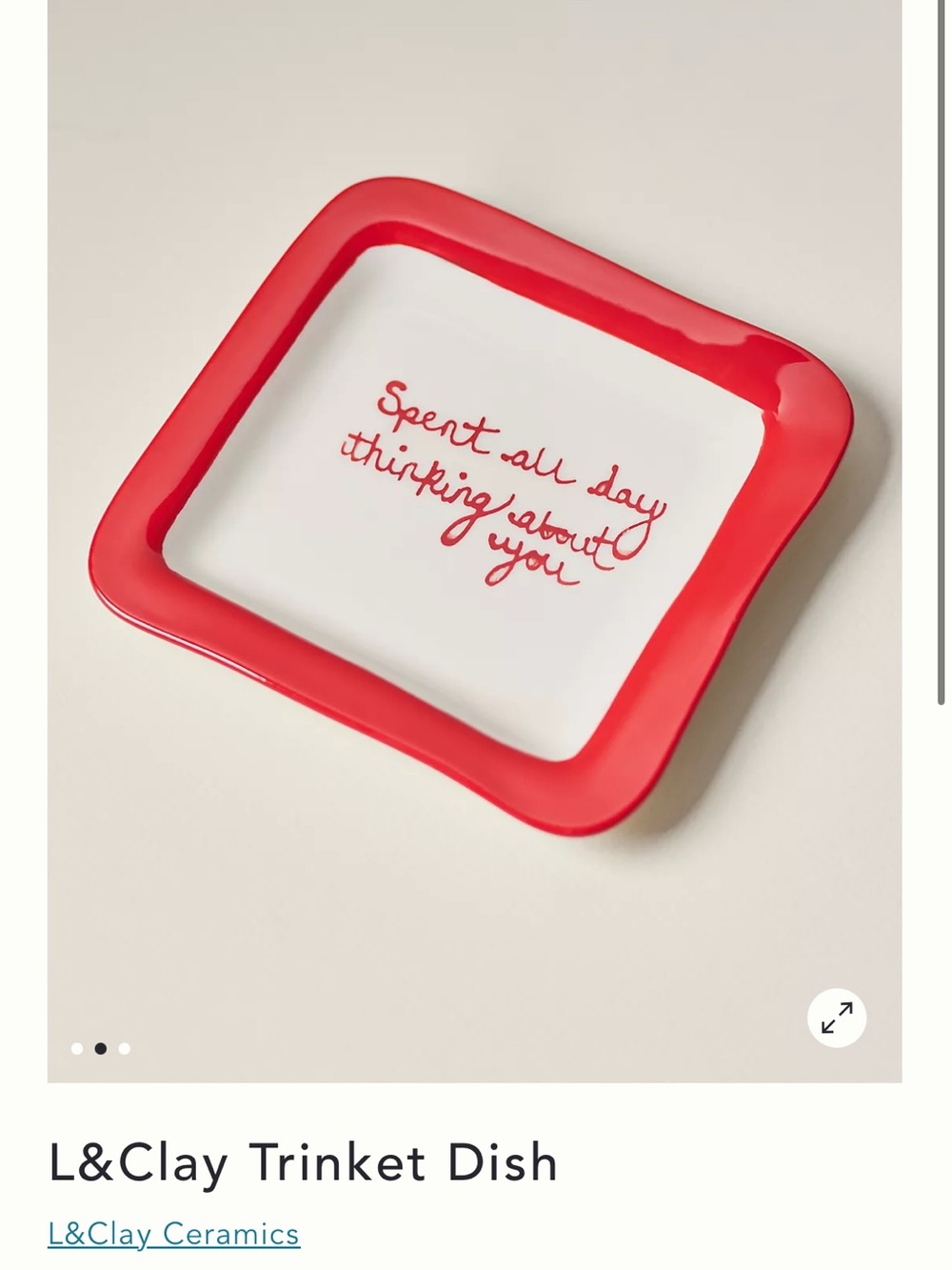 L&Clay Ceramic Anthropologie Ring Dish